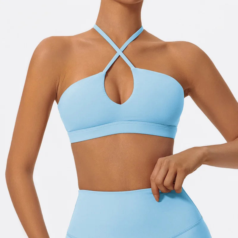 Summer Gym Top Women Training Yoga Clothes Stretch Sports Underwear Fitness Workout Cross Yoga Bra Sexy Sports Bra