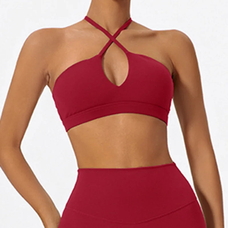Summer Gym Top Women Training Yoga Clothes Stretch Sports Underwear Fitness Workout Cross Yoga Bra Sexy Sports Bra