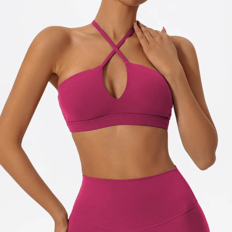 Summer Gym Top Women Training Yoga Clothes Stretch Sports Underwear Fitness Workout Cross Yoga Bra Sexy Sports Bra